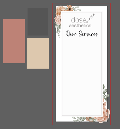 Dose Aesthetics Rack Card Design