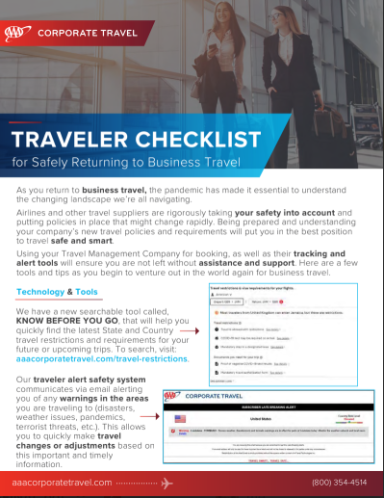 AAA Traveler Checklist 